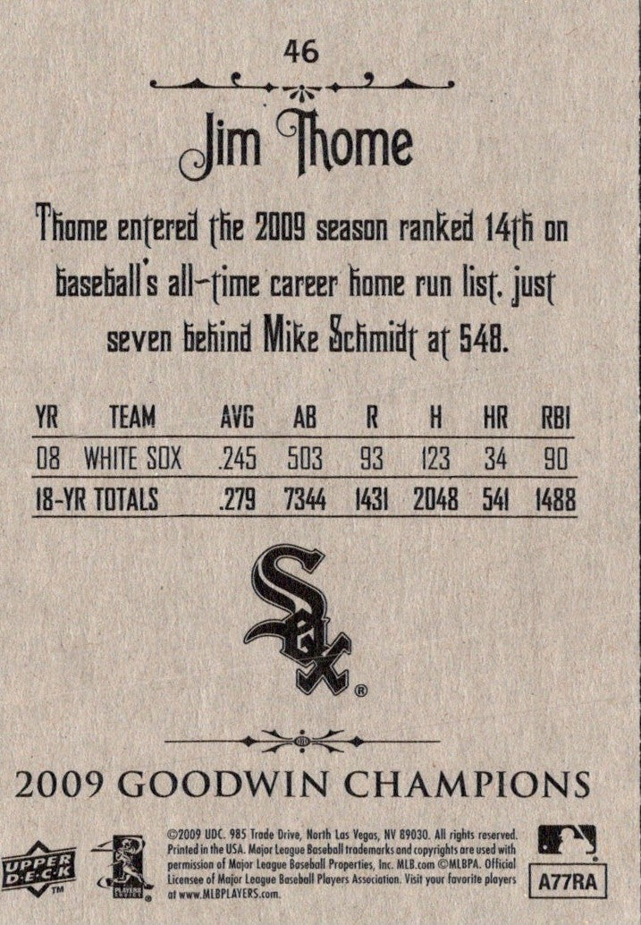 2009 Upper Deck Goodwin Champions Jim Thome