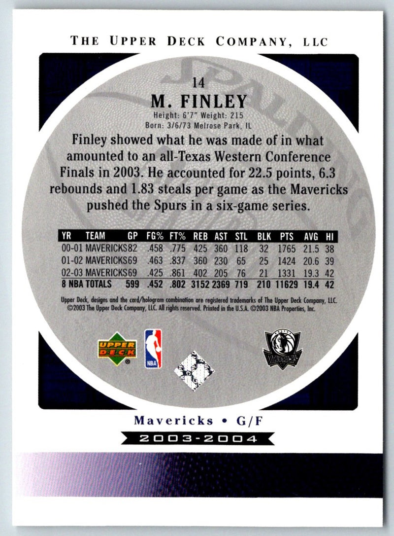 2003 Upper Deck Standing O Michael Finley