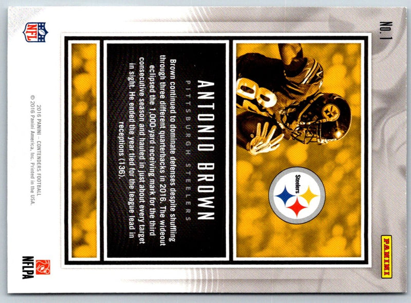 2016 Panini Contenders MVP Antonio Brown