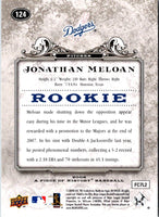 2008 Upper Deck A Piece of History Jonathan Meloan #124 Rookie
