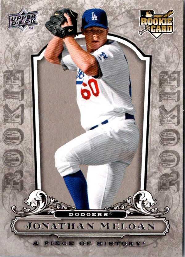 2008 Upper Deck A Piece of History Jonathan Meloan #124 Rookie