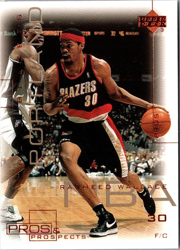 2000 Upper Deck Black Diamond Gold Rasheed Wallace #67