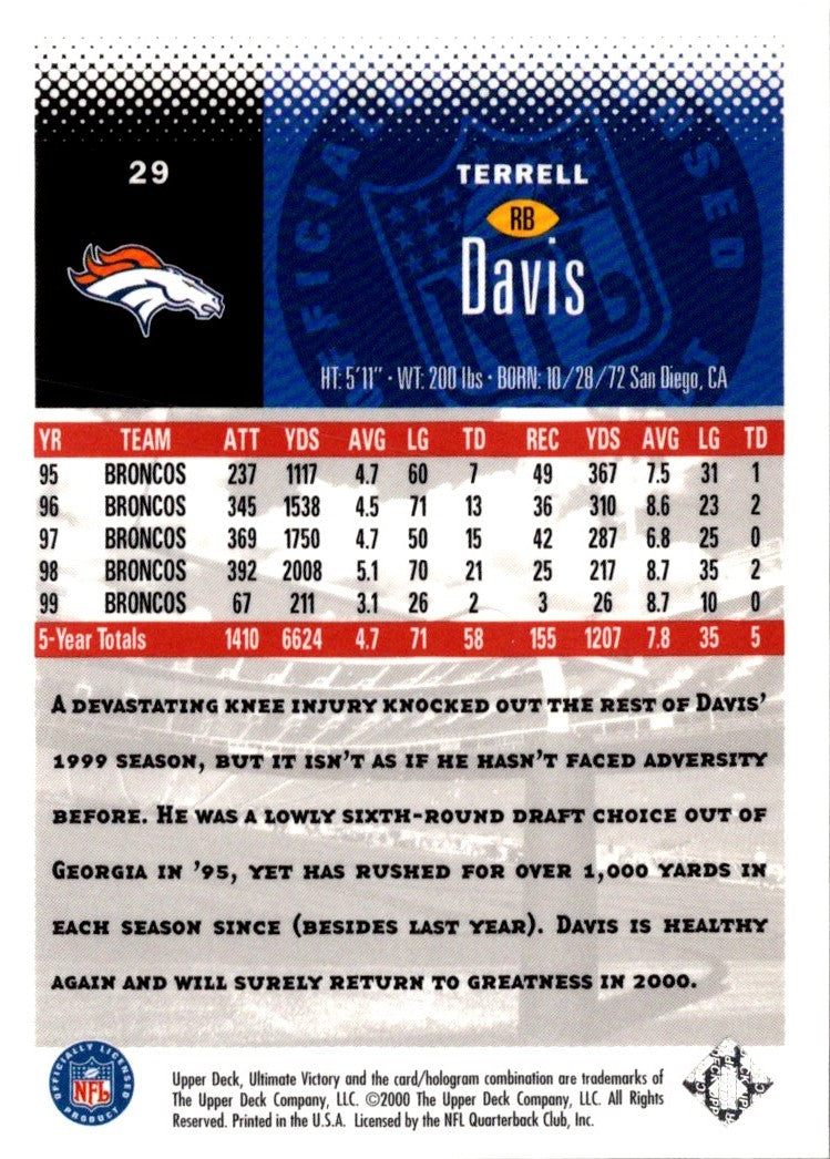 2000 Upper Deck Terrell Davis