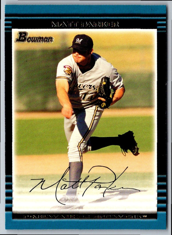 2002 Bowman Matt Parker #384 Rookie