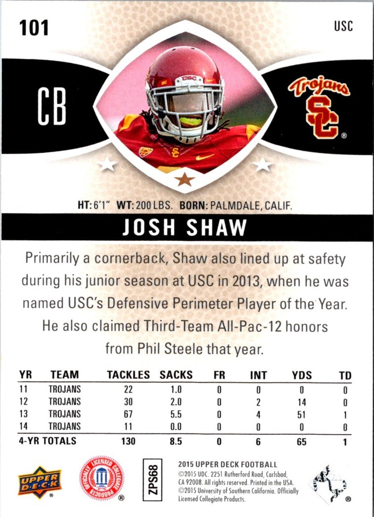 2015 Upper Deck Josh Shaw