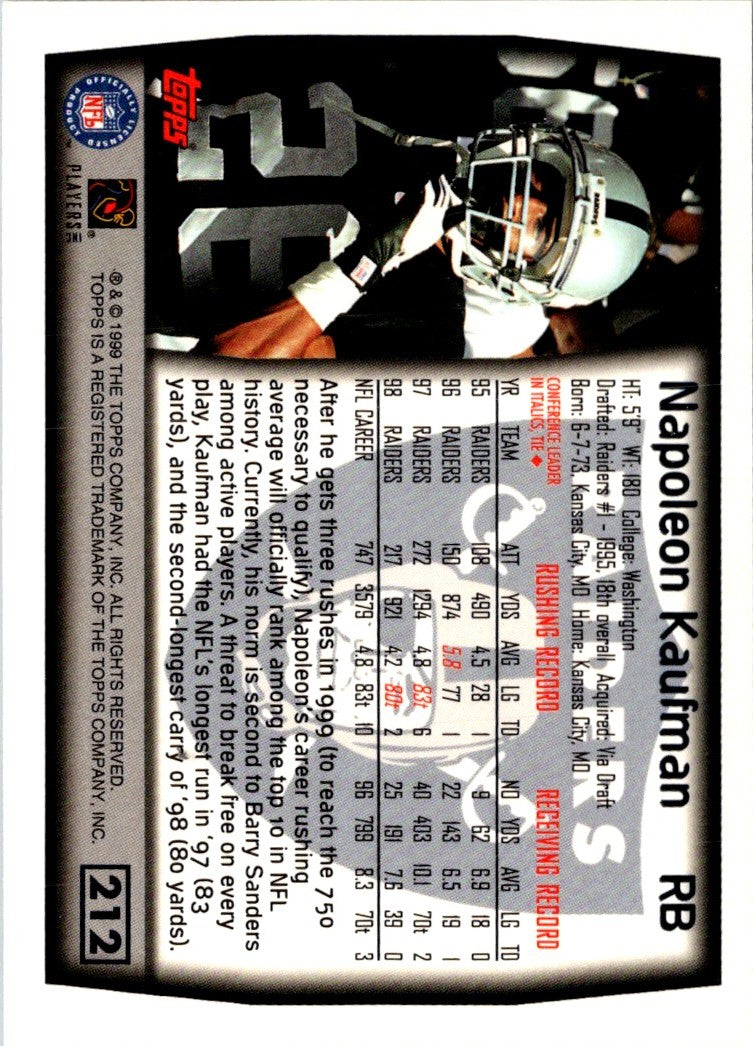 1999 Topps Napoleon Kaufman