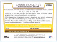2012 Bowman Jacob Stallings #BDPP86