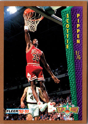 1992 Fleer Slam Dunk Scottie Pippen #NNO