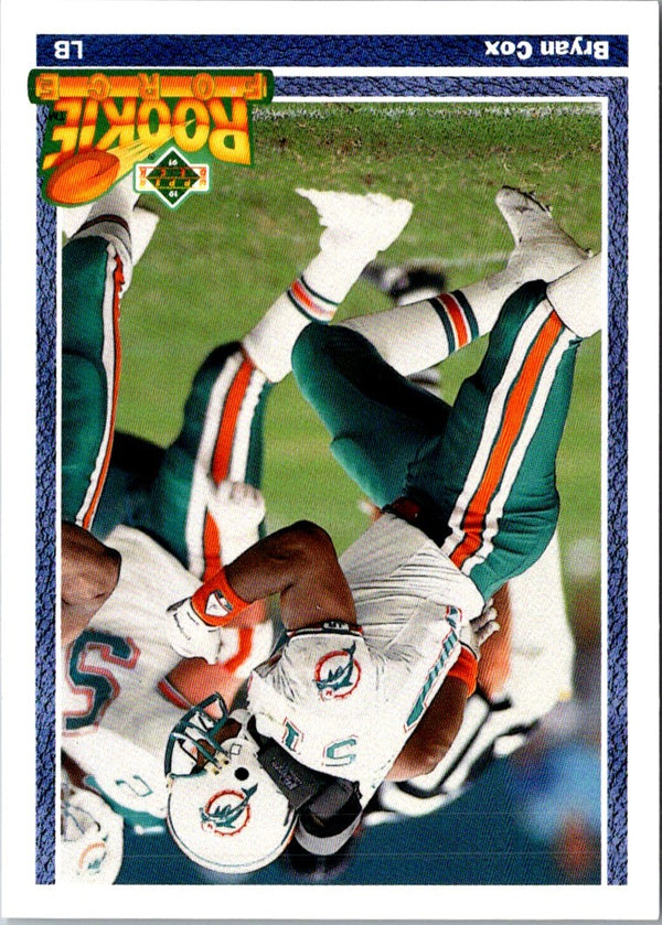 1991 Upper Deck Bryan Cox #607 Rookie