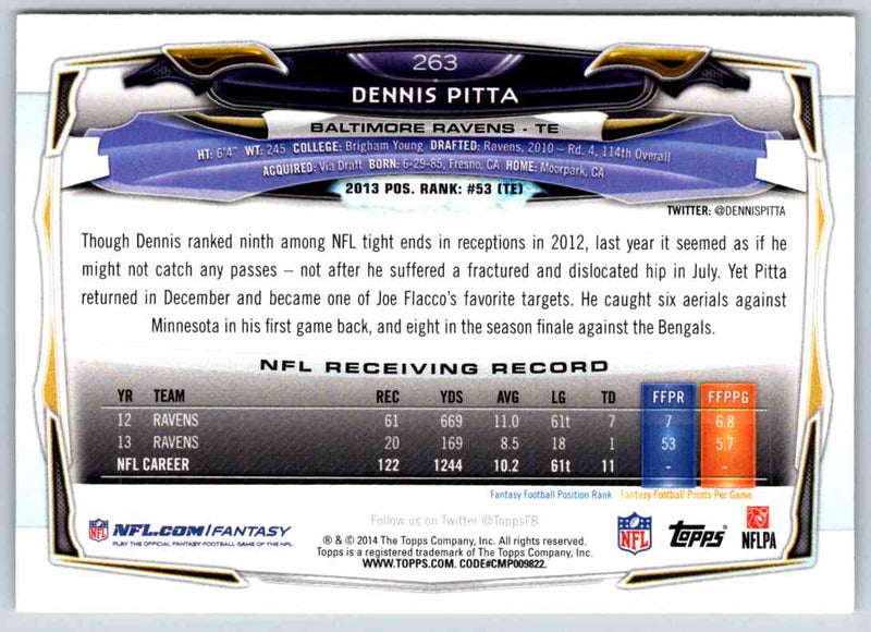 2014 Topps Dennis Pitta