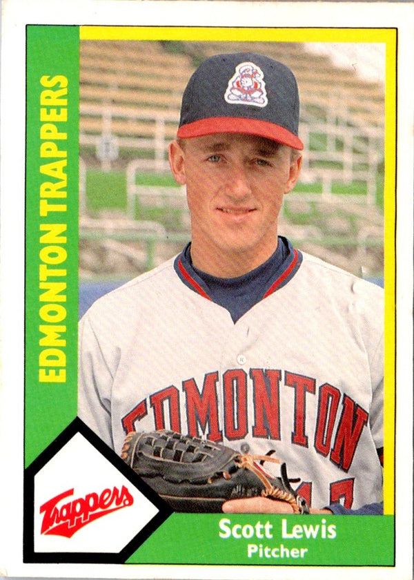 1990 CMC Edmonton Trappers Scott Lewis #10