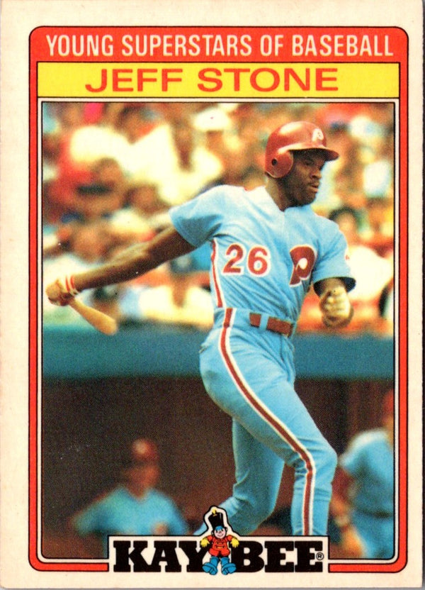 1986 Topps Kay-Bee Young Superstars of Baseball Jeff Stone #30