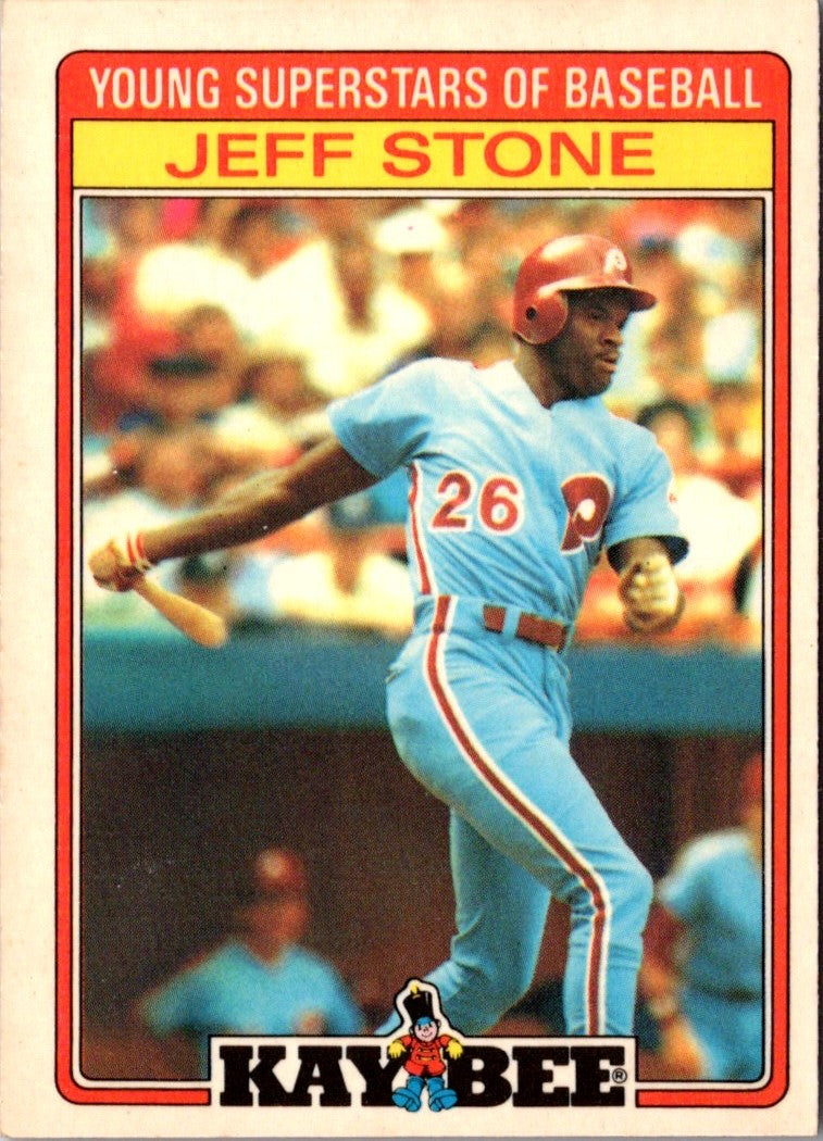 1986 Topps Kay-Bee Young Superstars of Baseball Jeff Stone