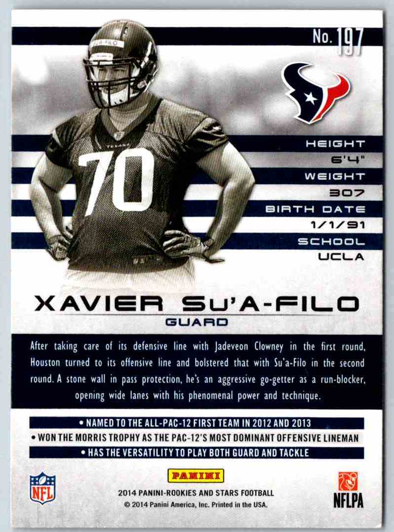 2014 Panini Rookies And Stars Xavier Su'a-Filo