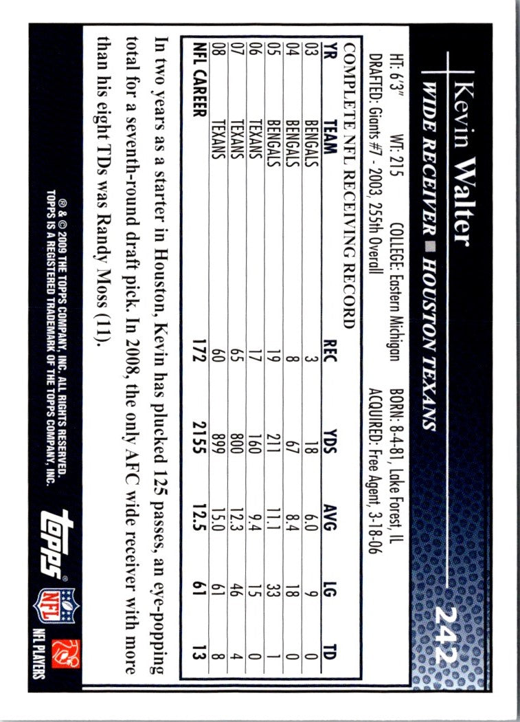 2009 Topps Kevin Walter