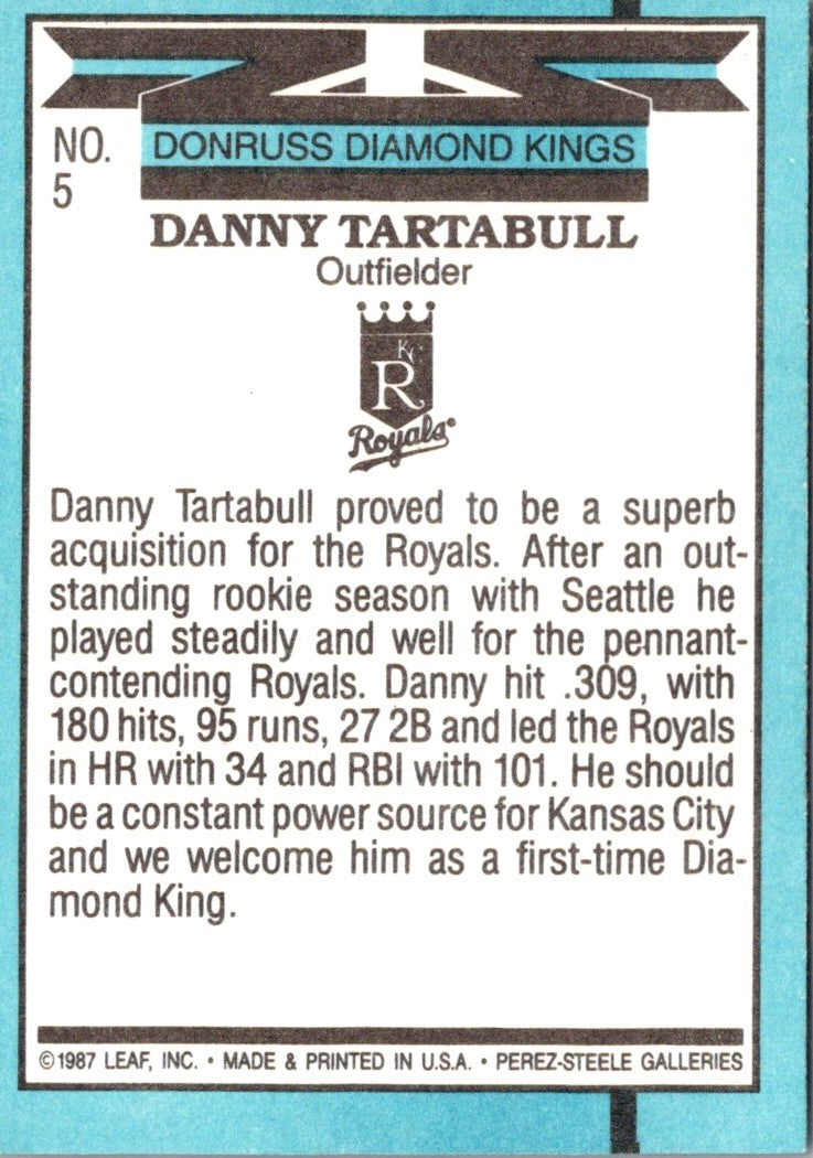 1988 Leaf Danny Tartabull