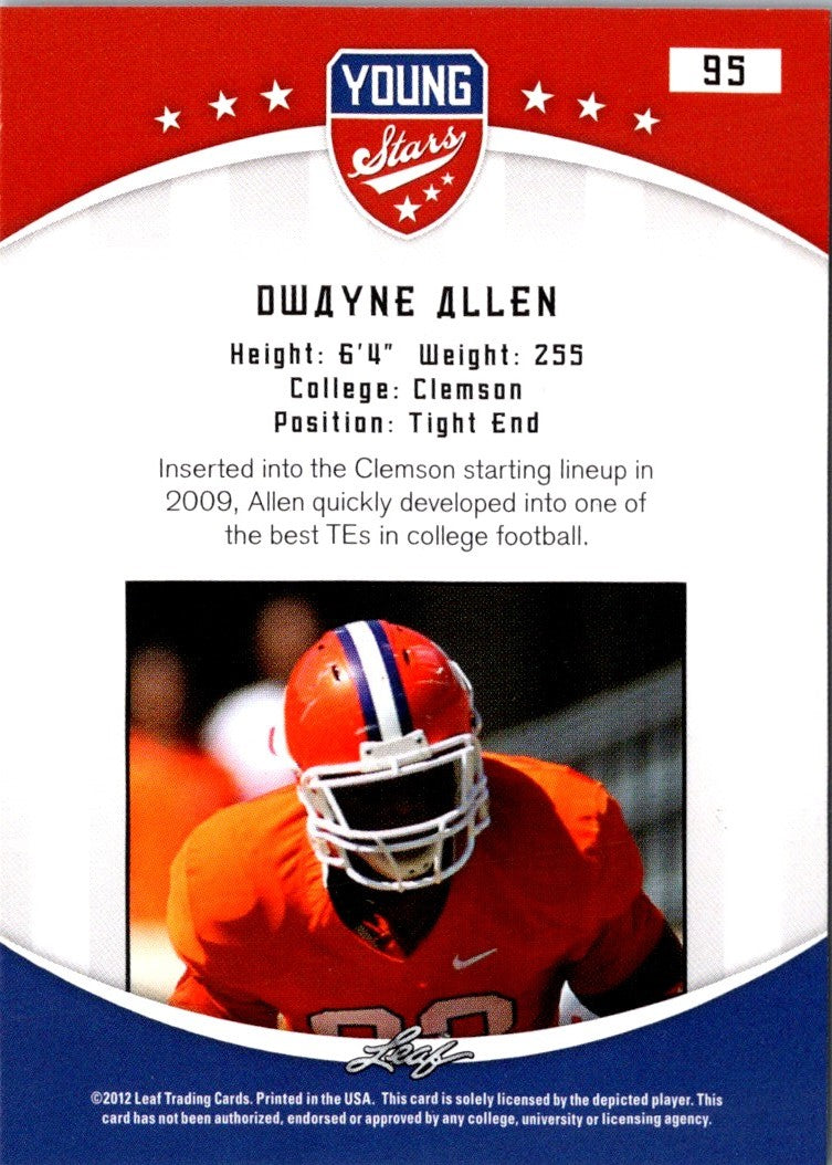 2012 Leaf Young Stars Dwayne Allen