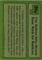 1982 Topps Tim Raines #3