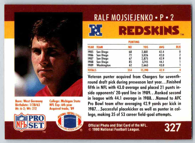 1990 Pro Set Ralf Mojsiejenko