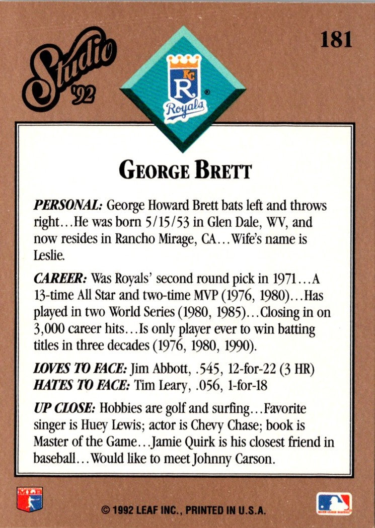 1992 Studio George Brett