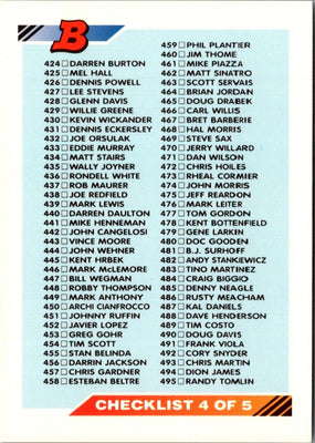 1992 Bowman Checklist 424-564 #704