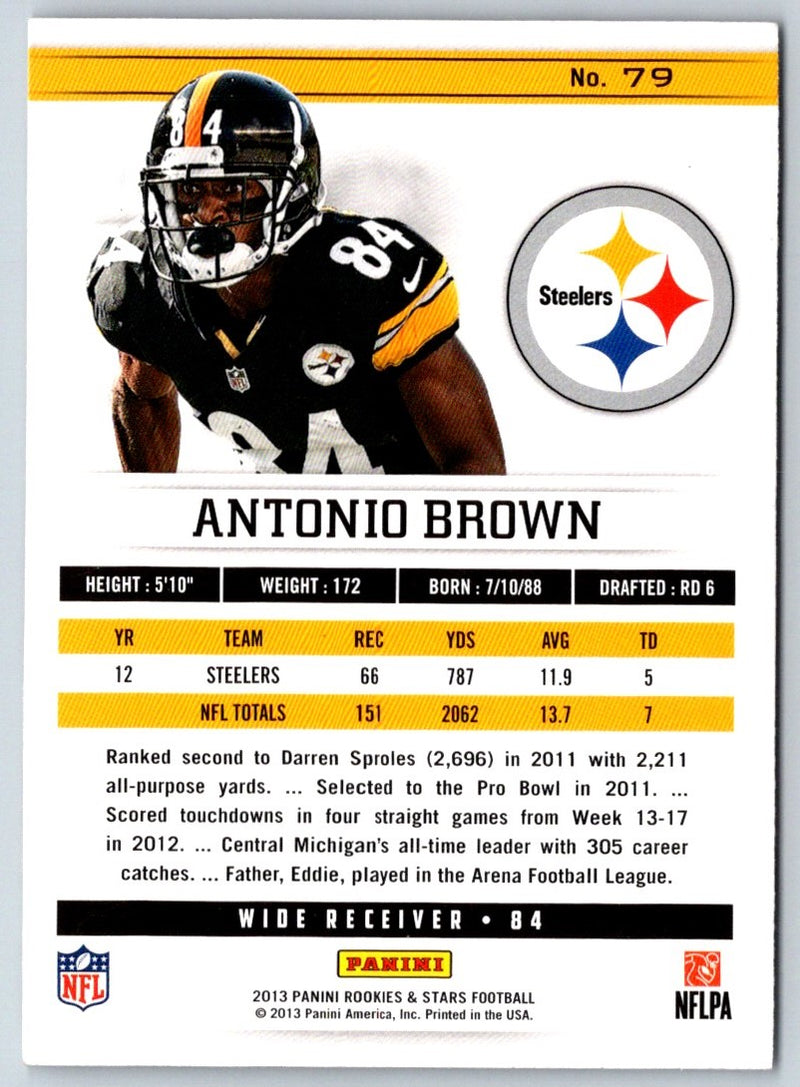 2013 Panini Rookies & Stars Longevity Parallel Antonio Brown