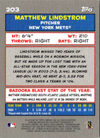 2005 Bazooka Minis Matt Lindstrom #203