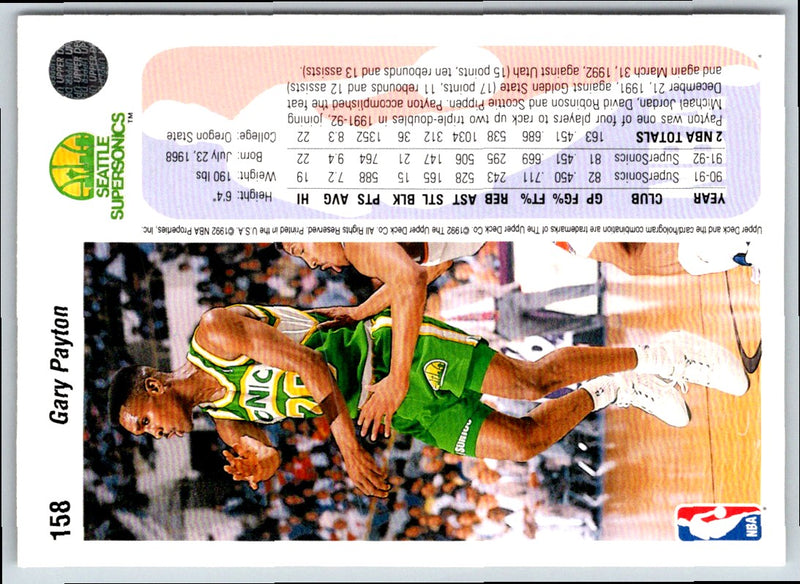 1992 Upper Deck Gary Payton