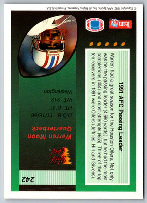 1992 Score Warren Moon #50