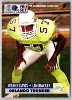 1991 Pro Set WLAF World Bowl Combo Wayne Davis #23