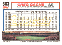 1992 Topps Greg Gagne #663