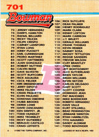 1992 Bowman Checklist 142-282 #702