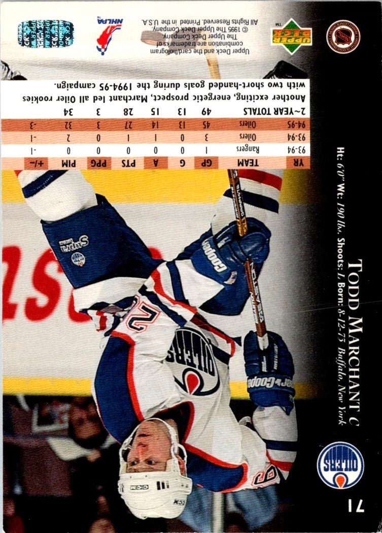 1995 Upper Deck Todd Marchant