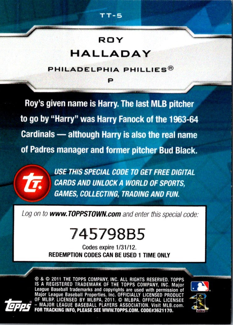 2011 Topps Town Roy Halladay