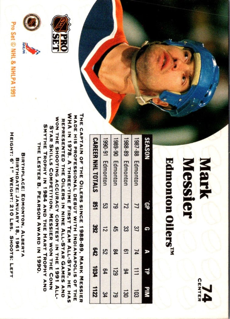 1991 Pro Set Mark Messier