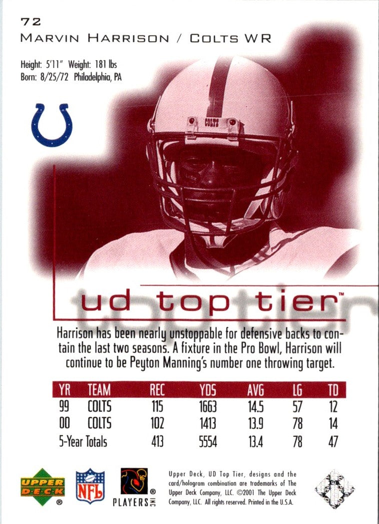 2001 Upper Deck Marvin Harrison