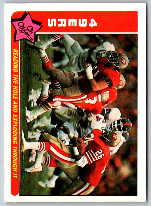 1985 Fleer Team Action Reading the Hole and Exploding Through It (Offense) #73