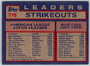 1984 Topps AL Active Career Strikeout Leaders - Don Sutton/Bert Blyleven/Jerry Koosman ACL