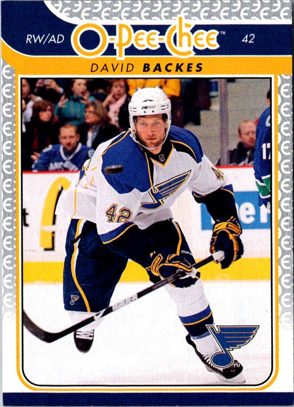 2009 O-Pee-Chee David Backes #222