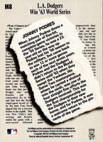 1993 Ted Williams Memories Johnny Podres #M8