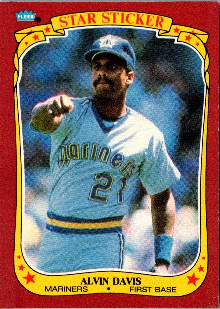 1986 Fleer Star Stickers Alvin Davis