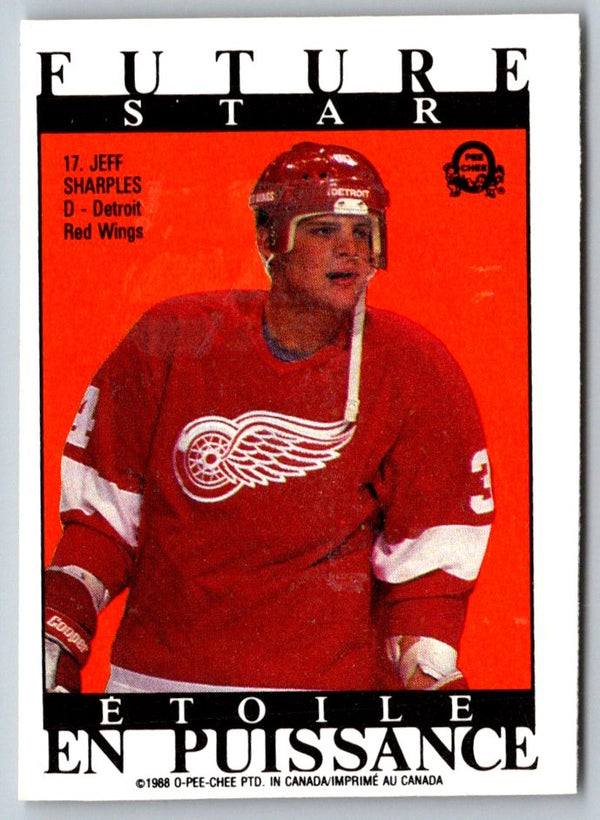 1988 Little Caesars Detroit Red Wings Jeff Sharples #NNO