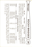 1977 Cramer/Coca-Cola Phoenix Giants Rocky Bridges