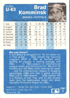 1984 Fleer Update Brad Komminsk #U-63