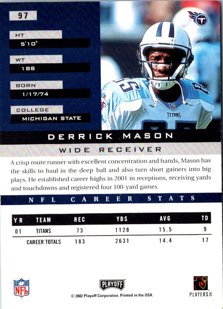 2002 Playoff Honors Derrick Mason