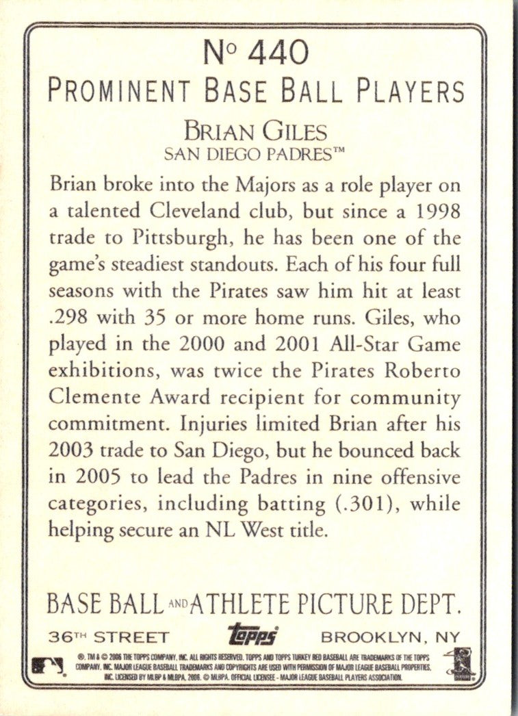 2006 Topps Turkey Red Brian Giles