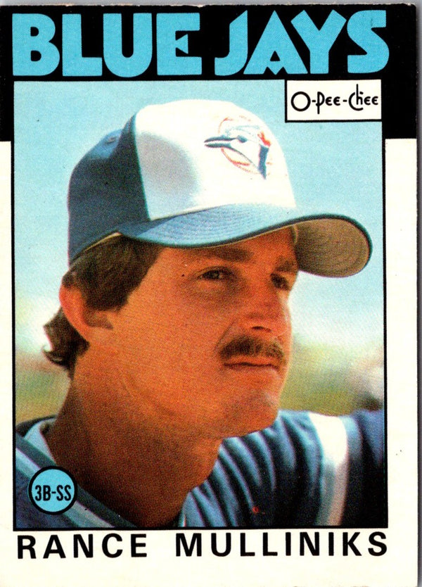 1986 O-Pee-Chee Rance Mulliniks #74
