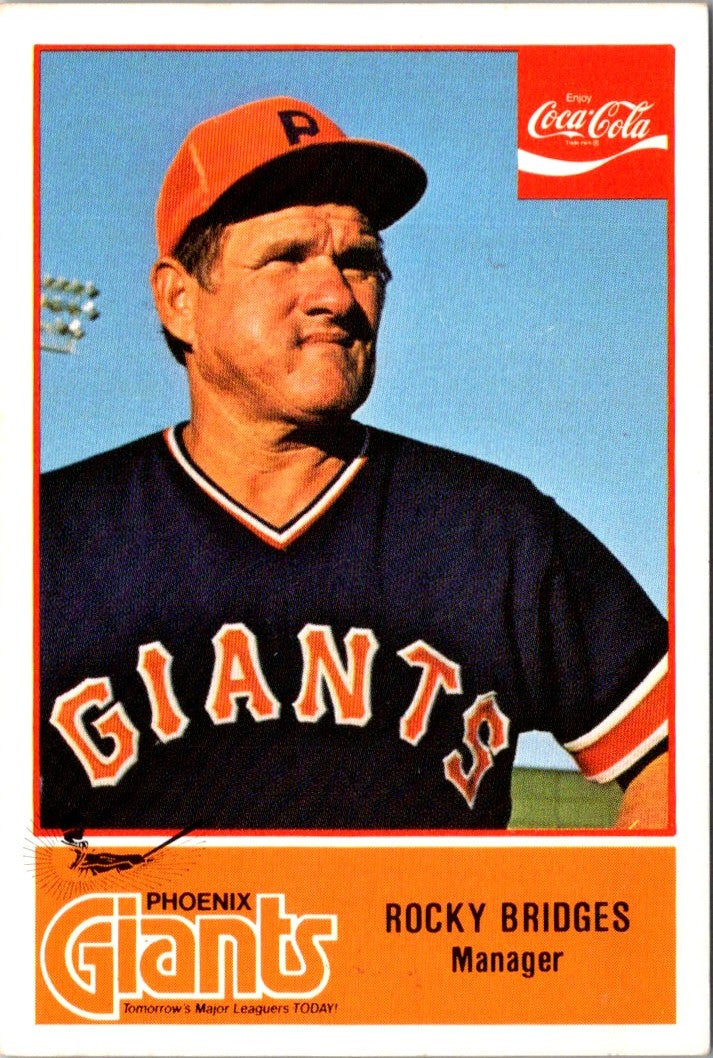 1977 Cramer/Coca-Cola Phoenix Giants Rocky Bridges