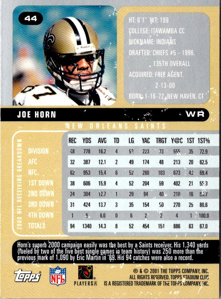 2001 Stadium Club Joe Horn