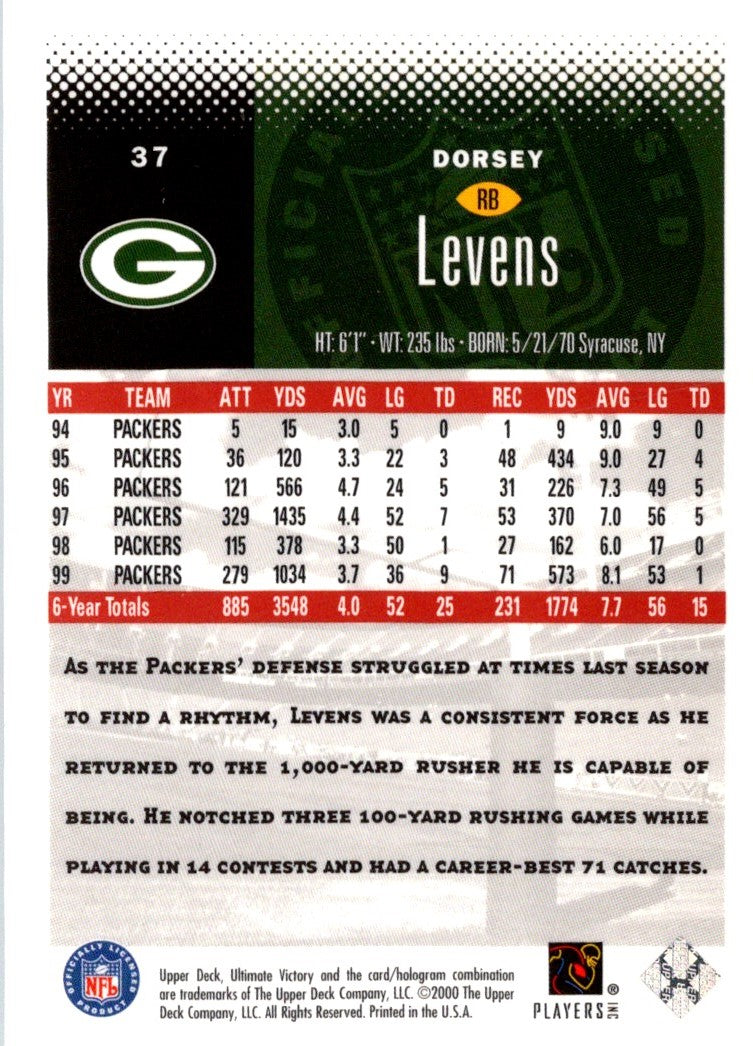 2000 Upper Deck Dorsey Levens